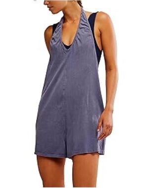 NWT Free People Hot Shot Halter Romper
